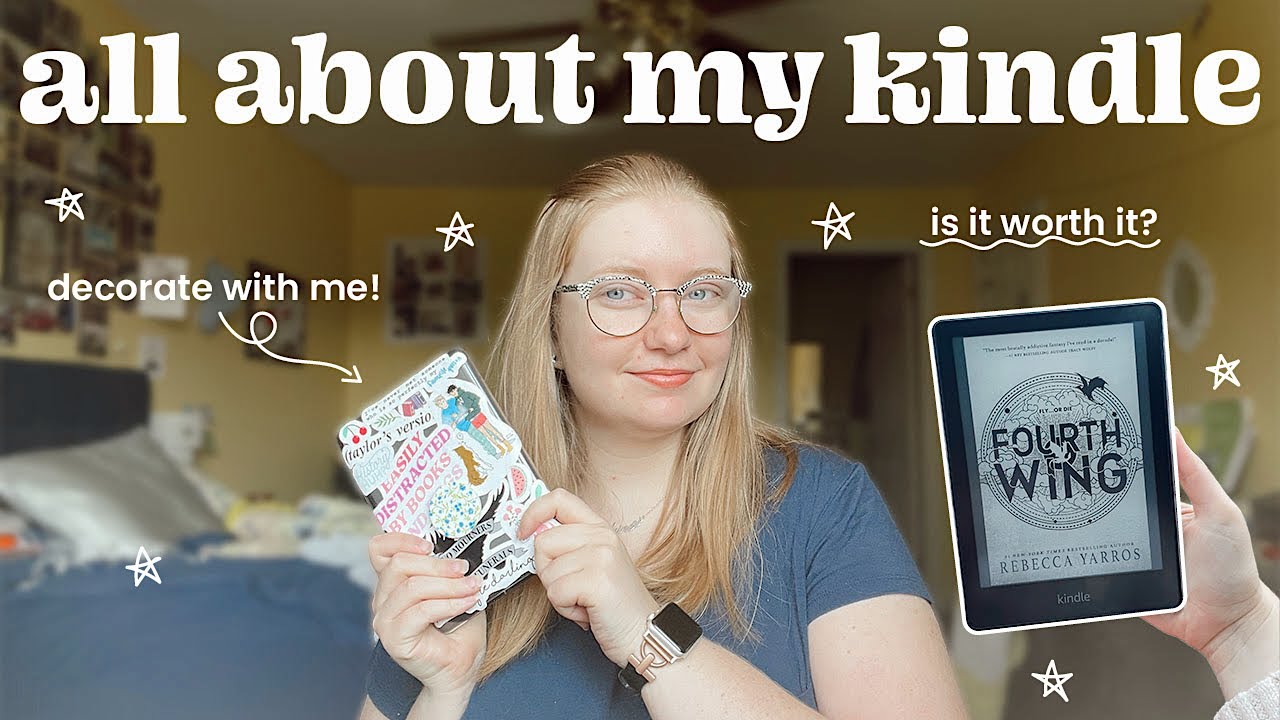 decorate my KINDLE PAPERWHITE with me + kindle review!