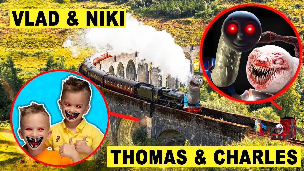 DROHNE überwacht VLAD UND NIKI vs CHOO CHOO CHARLES & THOMAS den ZUG in REAL LIFE um 3 UHR mittags!