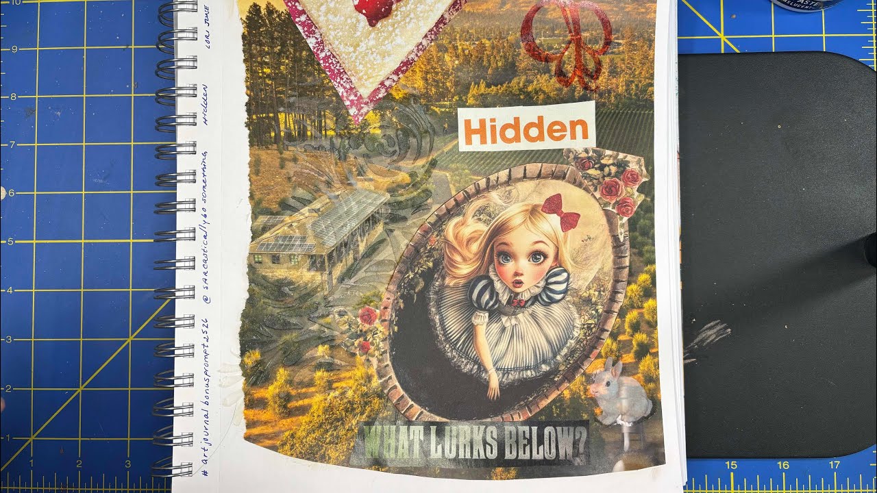 Down the Rabbit Hole #artjournalbonusprompt2526 @Sarcastically60something 
