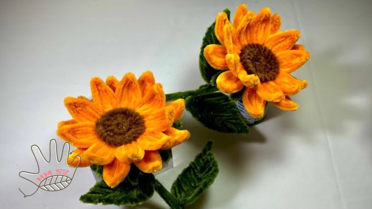 Cách làm hoa Hướng Dương bằng kẽm nhung - How to make a Sunflower ! #hms2