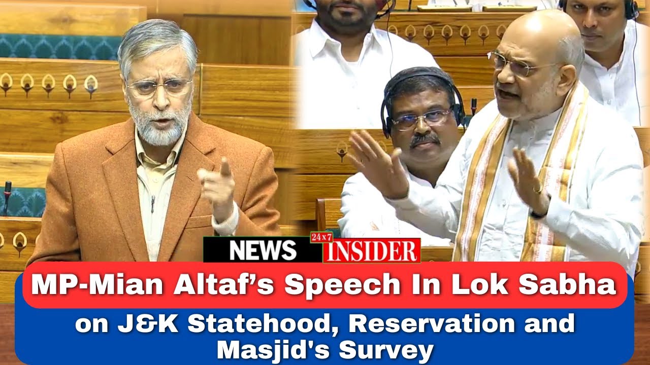 #Watch: MP-Mian Altaf Larvi Speech In Parliament on J&K Statehood, Reservation and Masjid's Survey