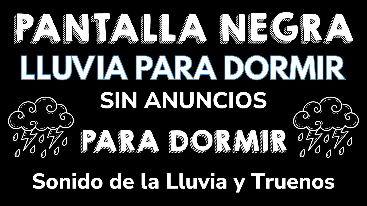 Dormir Bien en una Noche Lluviosa ☔ Duerme Rápido con Sonidos de Lluvia Intensa y Fuertes Truenos