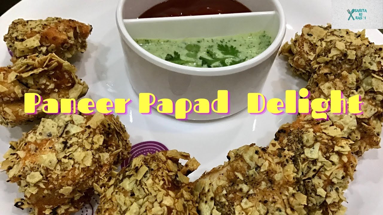 Paneer Papad Delight| Quick & Easy to make Paneer Starter| Papad Paneer Roll |Sarita ki Rasoi