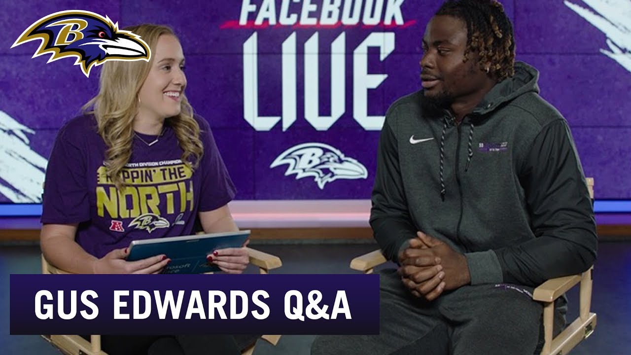 Gus Edwards On His Nickname, Learning From Mark Ingram and More | Baltimore Ravens