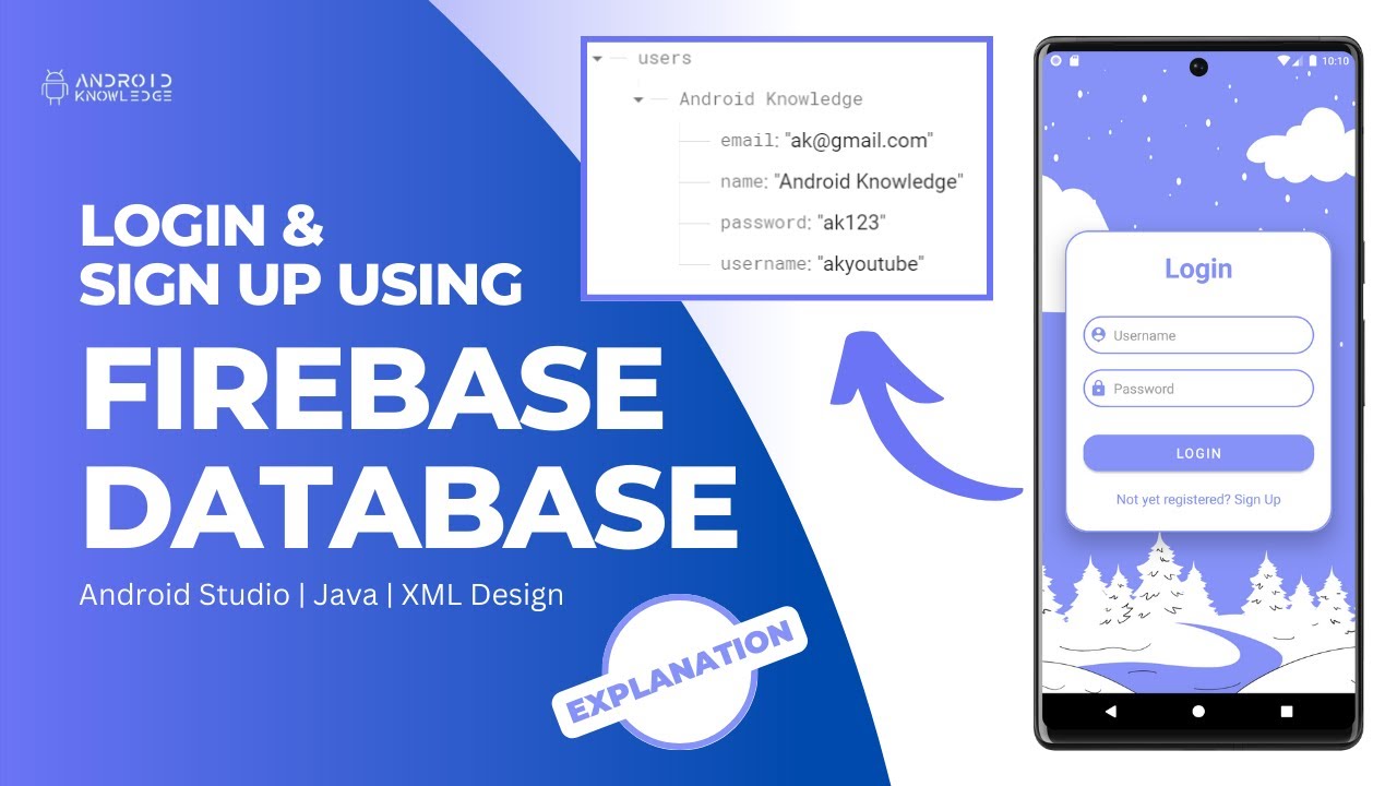 Login and Signup using Firebase Realtime Database in Android Studio | Explanation Video