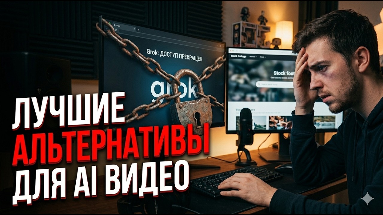 Grok больше не бесплатный 😳 Лучшие БЕСПЛАТНЫЕ альтернативы для AI видео (2026)