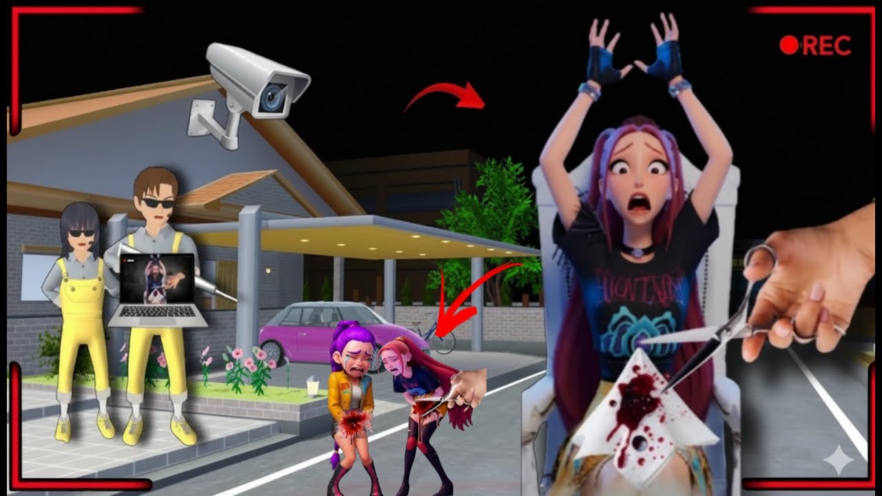 Yuta Mio Panik CCTV Merekam Rumi KPOP Demon Hunter di Depan Rumah😱  Sakura School stimulator