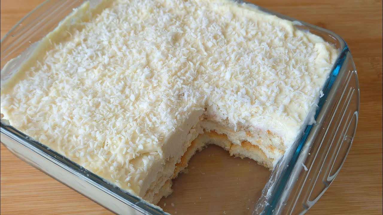 No eggs Raffaello tiramisu recipe | Coconut delight