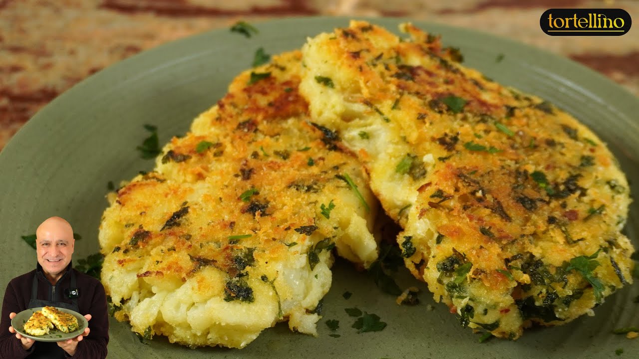 Golden & Crispy Cauliflower Steaks - Very Easy Sicilian Recipe