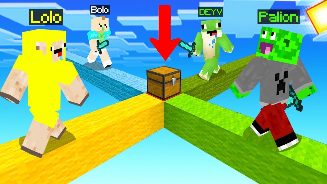 WIELKI POJEDYNEK PALION vs DEYV vs LOLO vs BOLO w Minecraft!