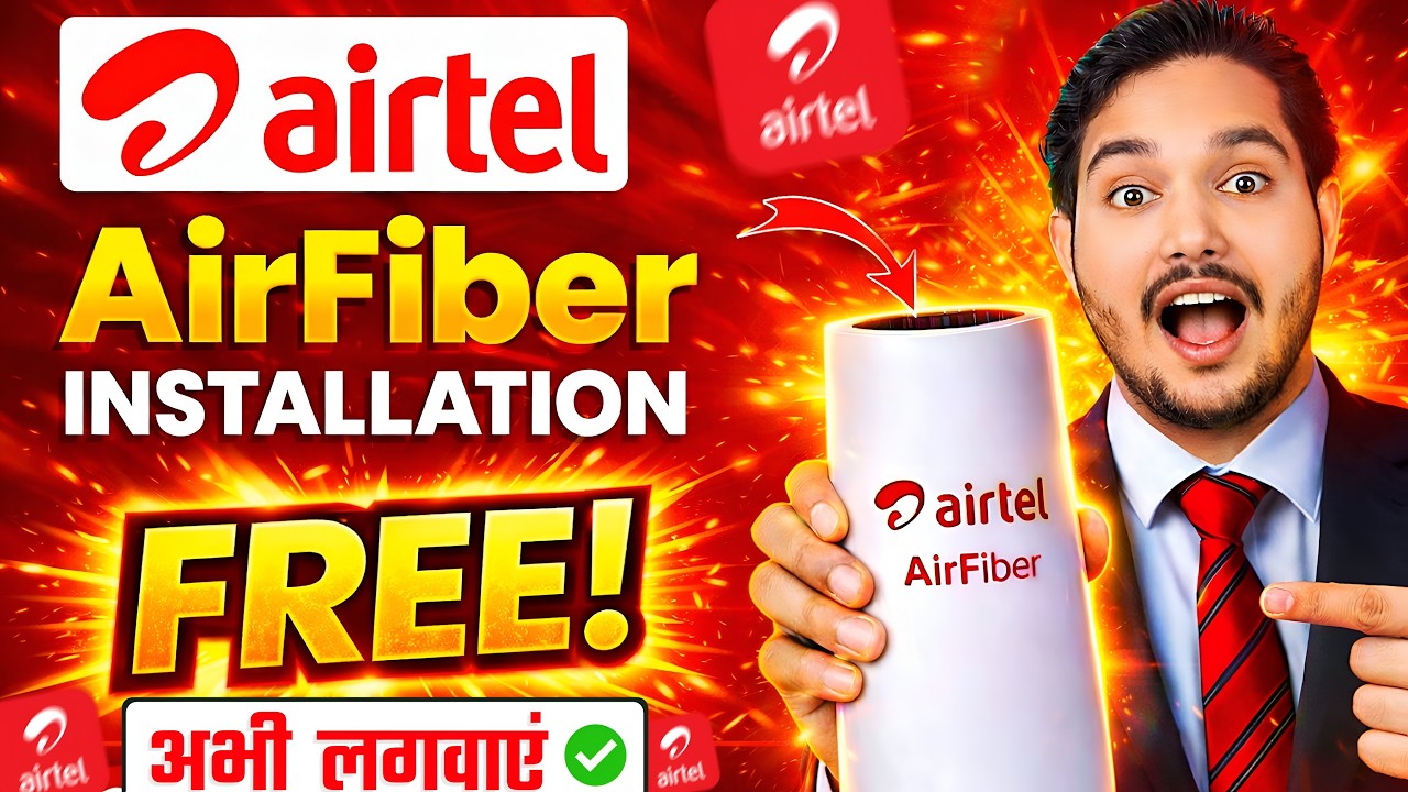 Airtel AirFiber Kaise Lagwaye | Airtel AirFiber Installation | Airtel Airfiber Plans, Review & Price