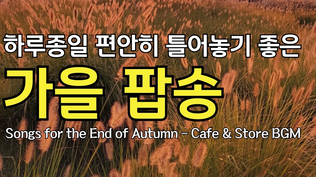 🍂11월, 가을의 끝자락, 하루종일 틀어놓기 좋은 가을 감성팝 playlist 31 /Songs for the End of Autumn &ndash; Cafe & Store BGM