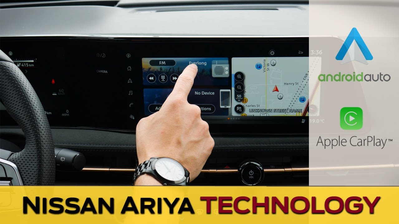 Медиаэкран в Nissan Ariya 2023–2025 годов | Apple CarPlay, Android Auto, зарядка и многое другое!