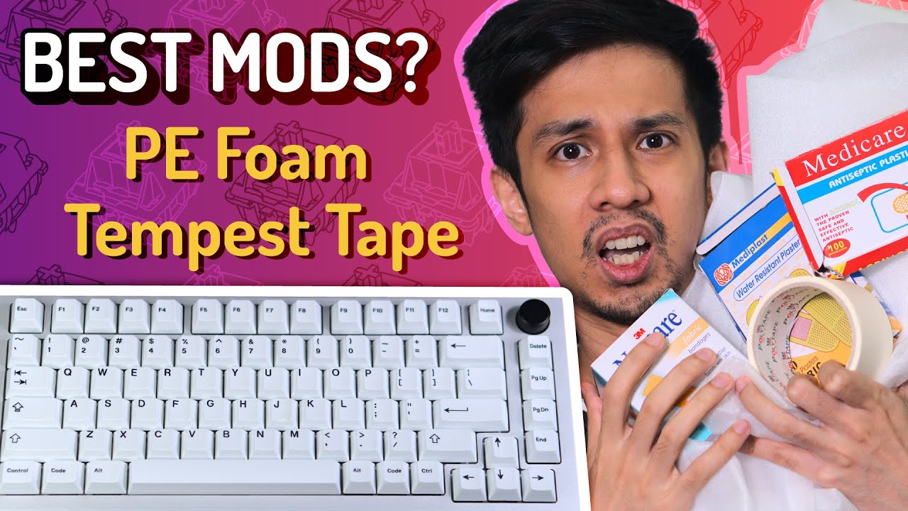 GMMK Pro Mods part 2: PE Foam, Tempest Tape, Holee, D65 Gaskets (with Comparison Sound Tests)