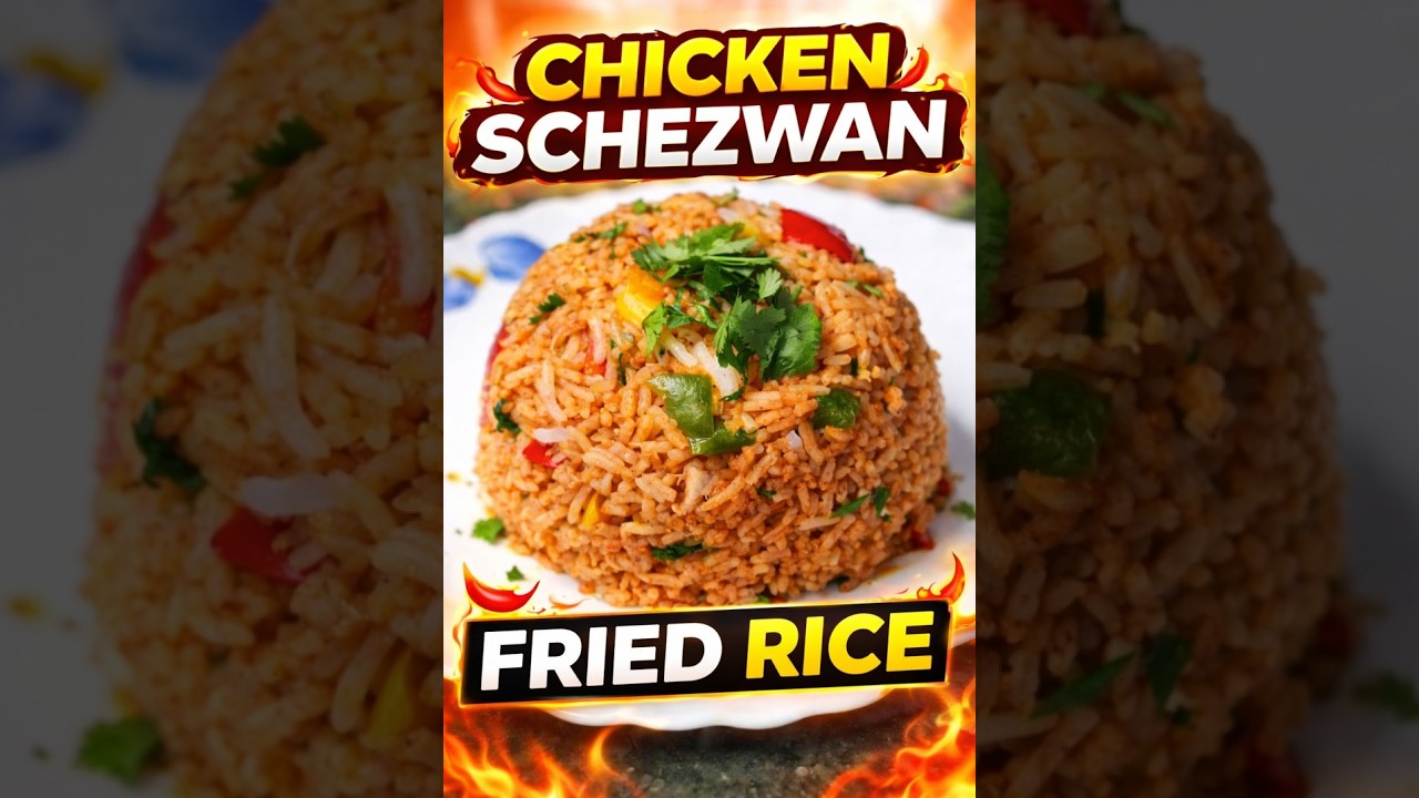 Chicken Schezwan Fried Rice | Spicy Indo-Chinese Fried Rice Recipe | Easy Chicken Fried Rice