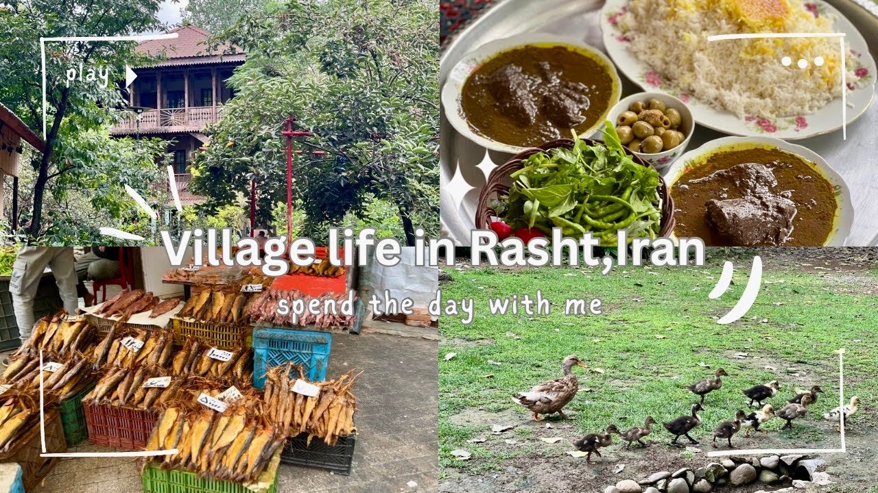🌿 A Beautiful Day in Rasht | Daily Vlog in Nature + Baazar + Local Food 🍲✨