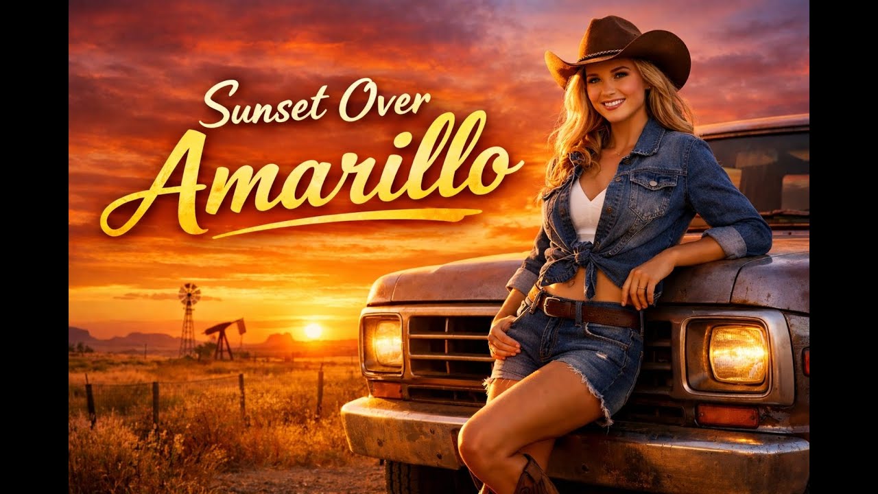 Sunset Over Amarillo – Emotional Modern Country Roadtrip Song | AI Countrie Stories