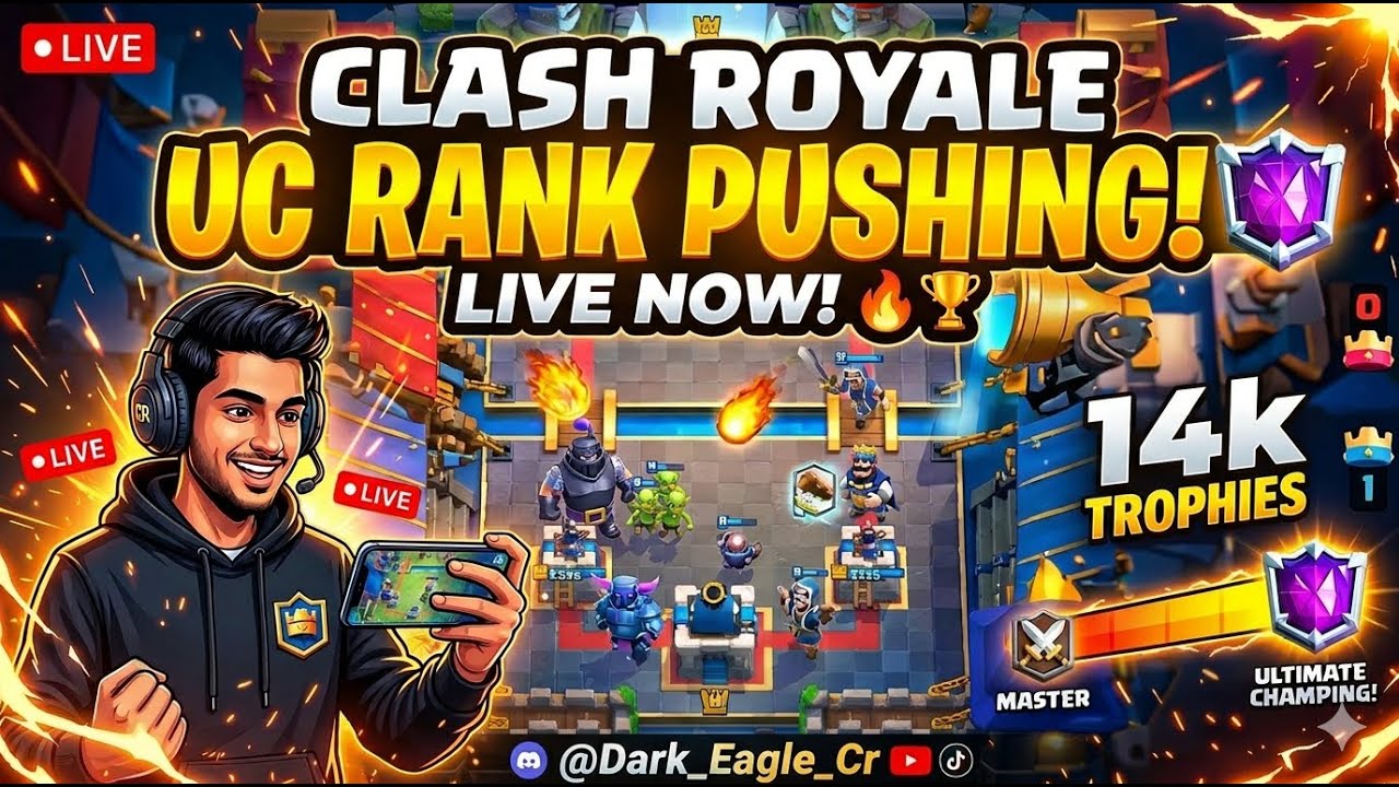 Clash royale early season pushing live! Road to top 10k | 14k trophies 🏆