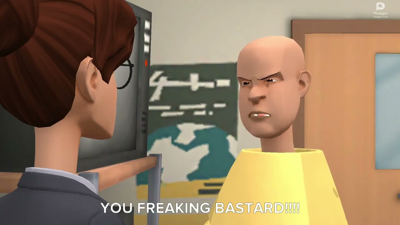 Fat Caillou sleeps in class/scolded by teacher/gets upset and throws her out the building/grounded