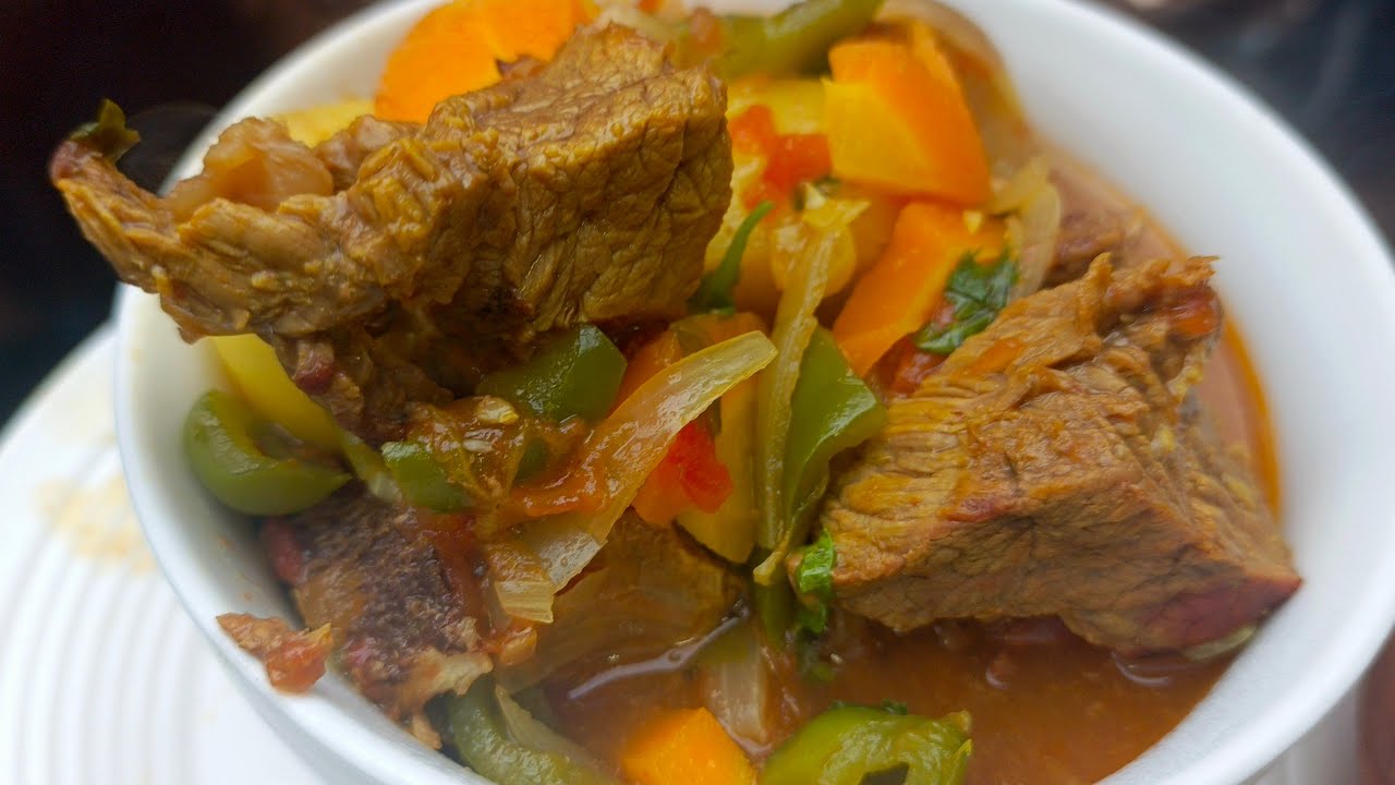 How To Make Ugandan Beef Stew | Traditional Meat Stew Boil Method - Chef Josh Omusiisisiisi