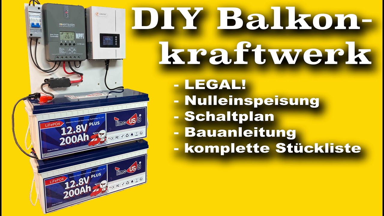 ☀️ DIY Solaranlage mit 5kWh Speicher | Schaltplan, Stückliste | michaswerkstatt