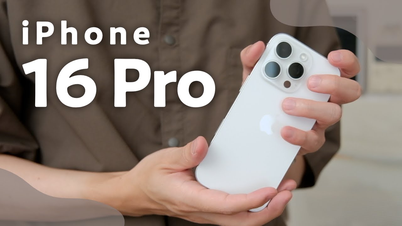 iPhone 16 Pro - ホワイトチタニウムを開封｜iPhone 15 Proと比べてどう…？｜アクセサリ紹介【保護フィルム・iPhoneケース・充電器】