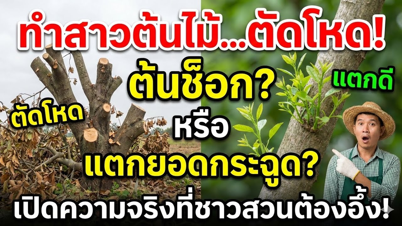 ทำสาวต้นไม้… ตัดโหด ต้นช็อค หรือ แตกยอดดี?