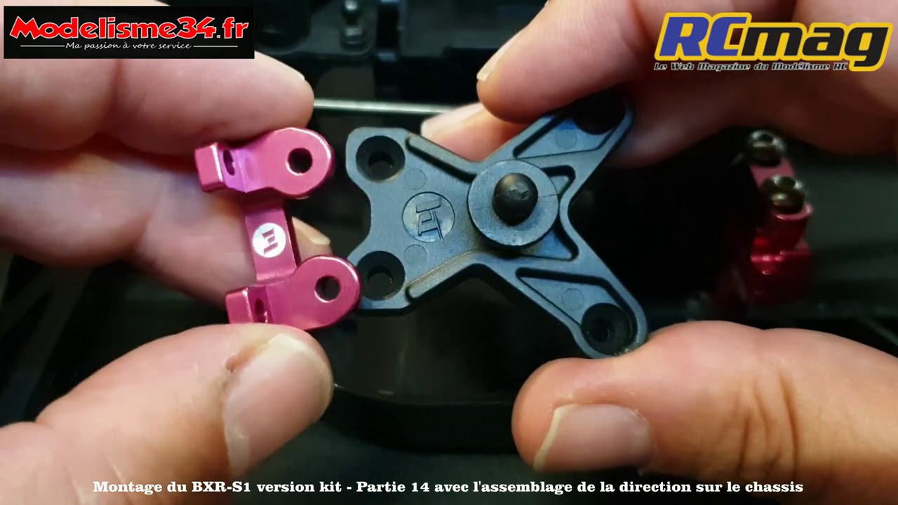 BXR-S1 Montage partie 14 - Assemblage de la commande de direction sur le châssis