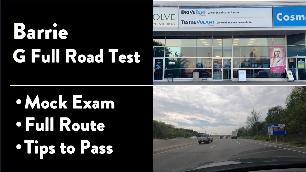 Barrie G Full Road Test - Full Route & Tips on How to Pass Your Driving Test