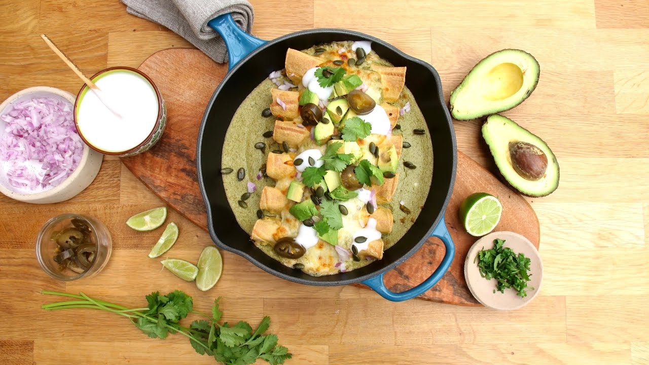 Preparamos ENCHILADAS VERDES veganas - Receta de inspiración Mexicana con @Lacooquette