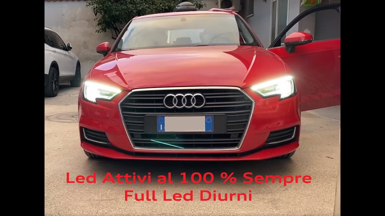 Audi A3 8v Restyling Intera Video Codifica ObdEleven: Led Diurni attivi sempre al 100% Full Led