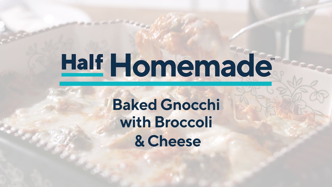 Baked Gnocchi with Broccoli and Cheese | Half Homemade