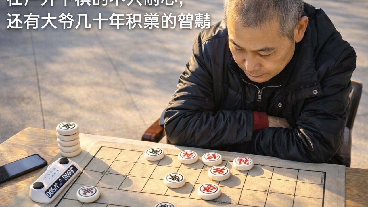 在户外下棋的不只是耐心，还有大爷几十年积累的智慧