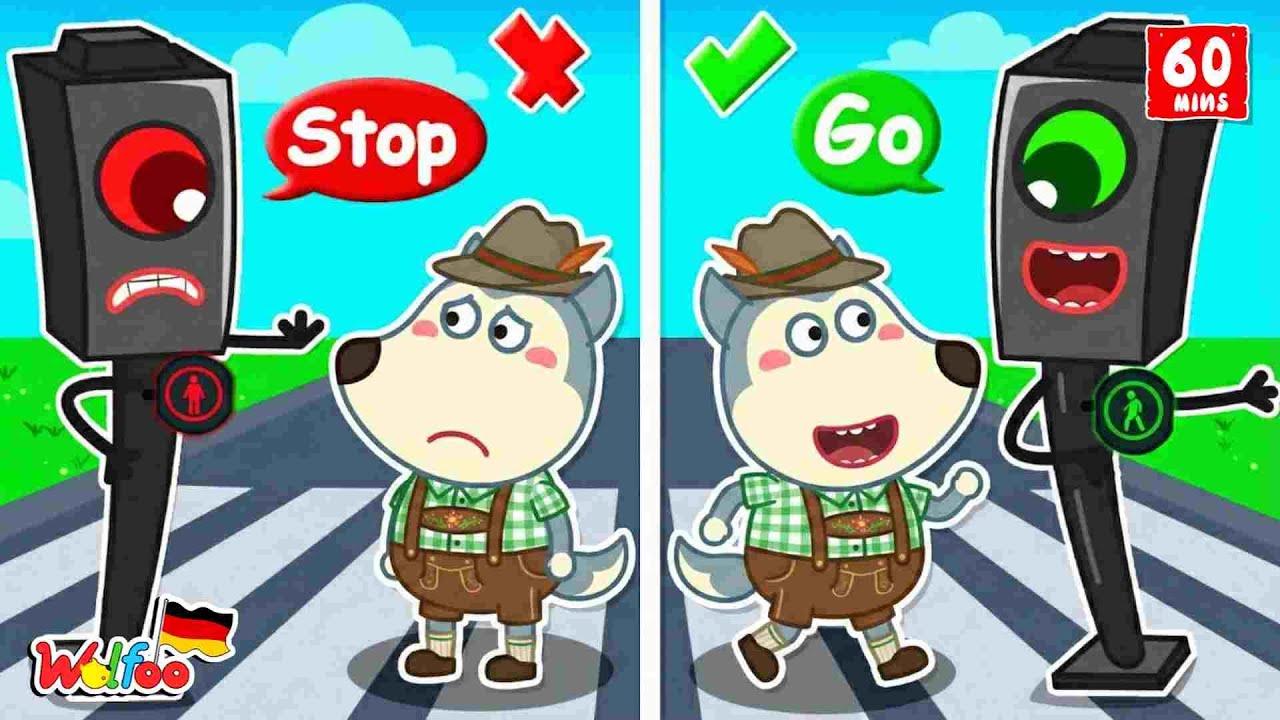 Wolfoo Geschichte 🐺 Rotlicht, Grünlicht – Kinder lernen Verkehrsregeln und Verkehrssicherheit!