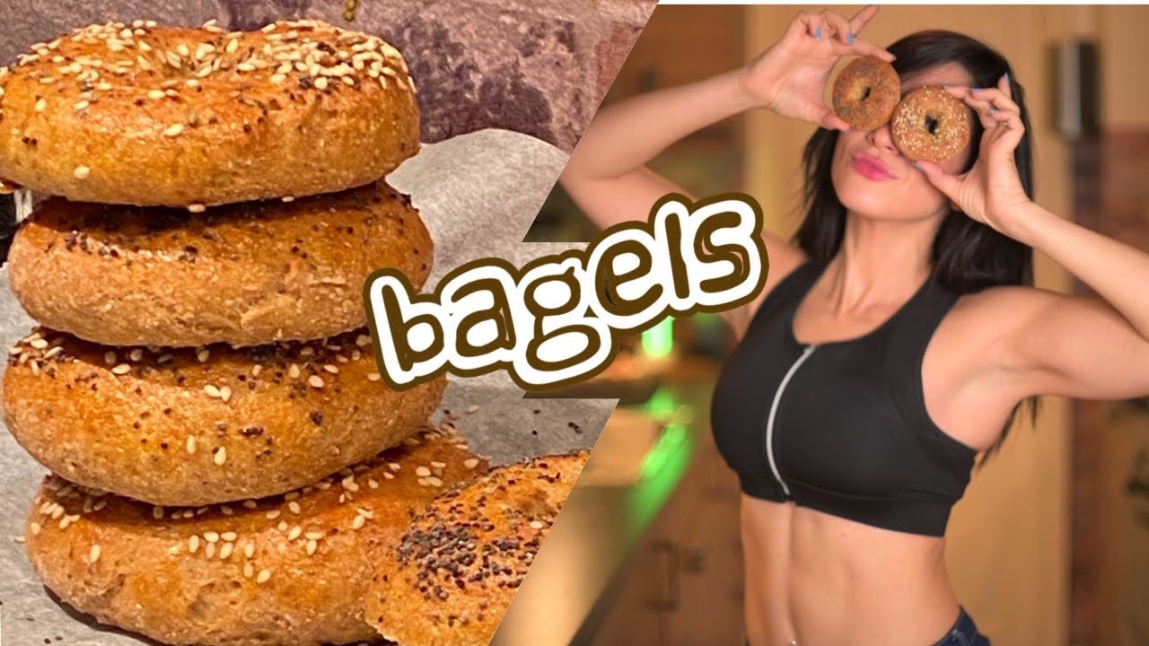 Bagels/Rosquillas Integrales con solo 2 Ingredientes!! Deliciosa, sanas y sencillas de preparar 🥯💪