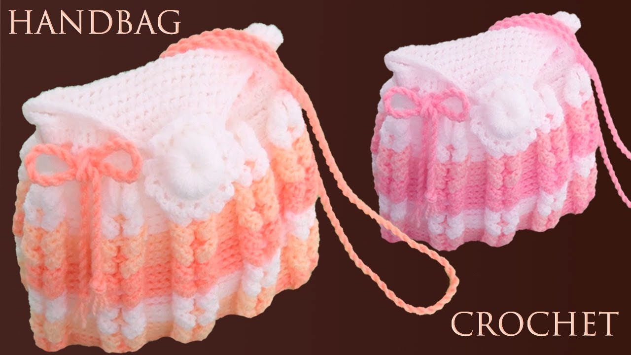 Bolso a Crochet muy fácil en punto trenzas mágicas de colores en 3D tejido tallermanualperu