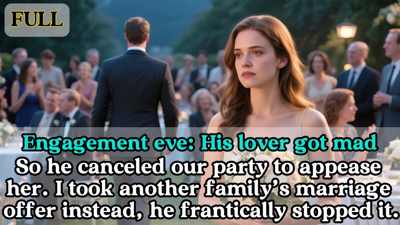 Engagement eve: His lover got mad,so he canceled our party to appease her.I took another marriage