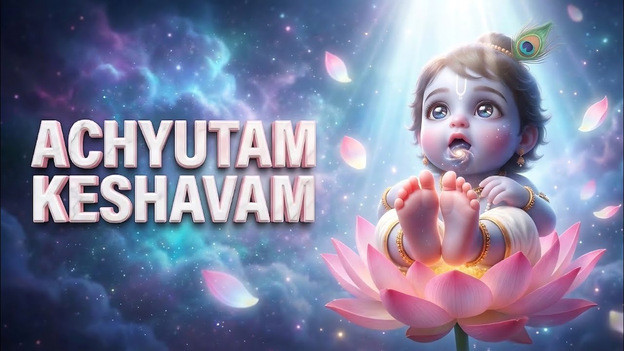 Achyutam Keshavam | Divine Krishna Chant | Calm Mind & Inner Peace