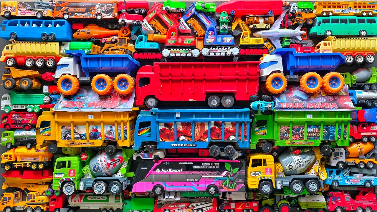 Mobil Mobilan Truk Oleng , Mobil Truk Molen, Mobil Balap, Truk Pasir, Excavator, Mobil Roket, Damkar