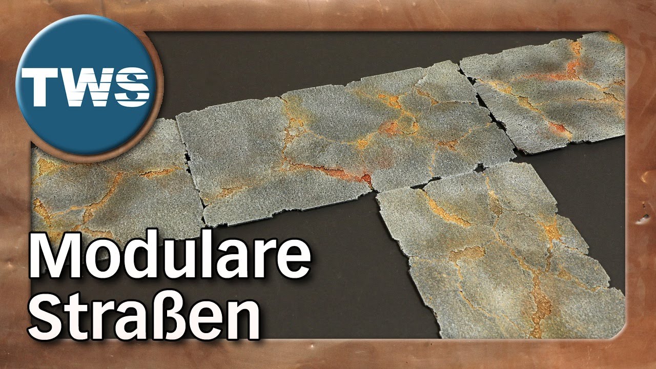 Tutorial: modulare Straßen aus Kork / Warhammer 40k, Necromunda (Wasteland, Tabletop-Gelände, TWS)