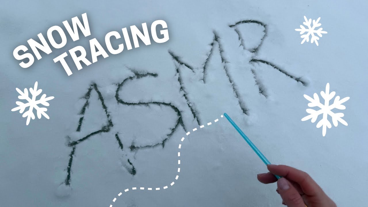 ASMR Tracing & Scraping in Fresh Snow (No Talking) ❄️
