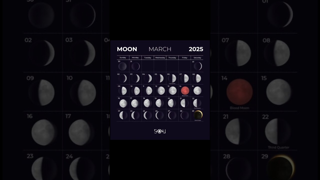 🌖 March 2025 Lunar Calendar | Moon Phases & Manifestation Guide! #LunarCalendar#MoonPhases#March2025