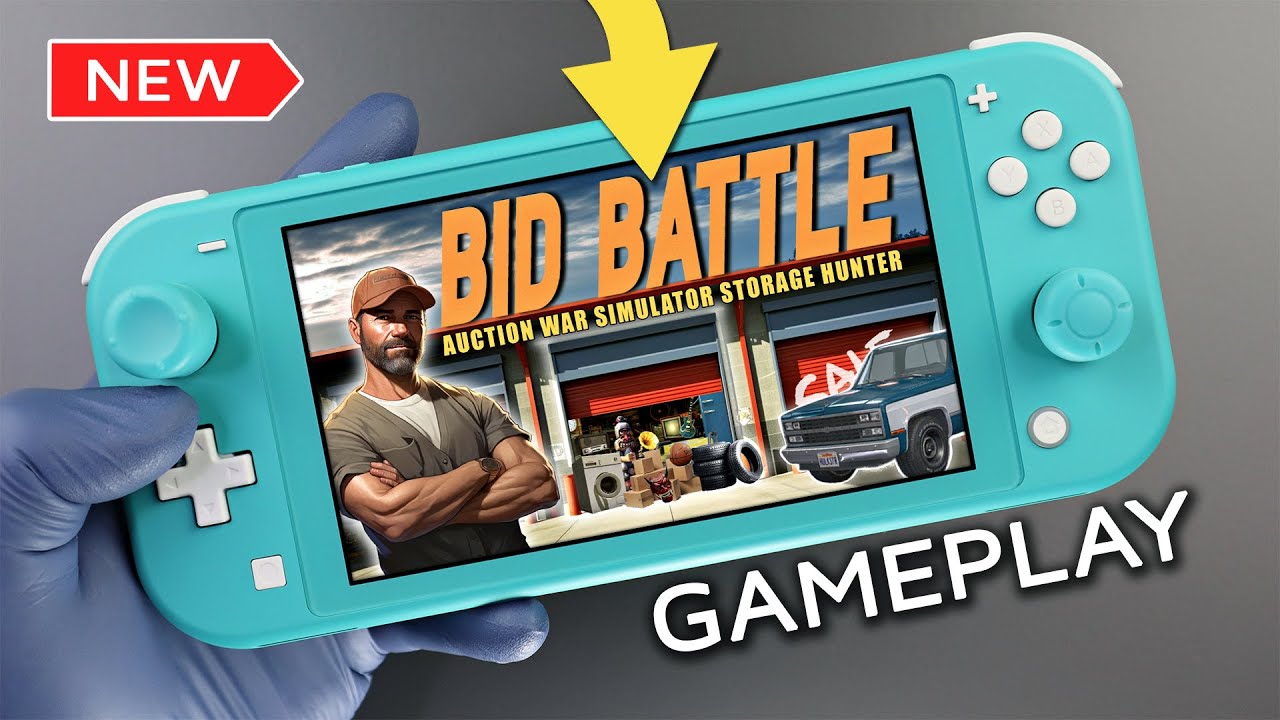 Bid Battle: Auction War Simulator Storage Hunter Nintendo Switch Lite Gameplay