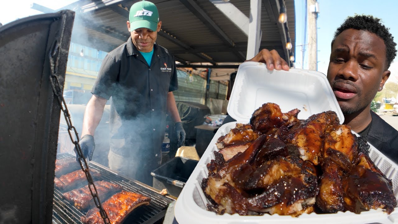 Best Jerk Ribs NYC is Obsessed with | Jamaican Street Food