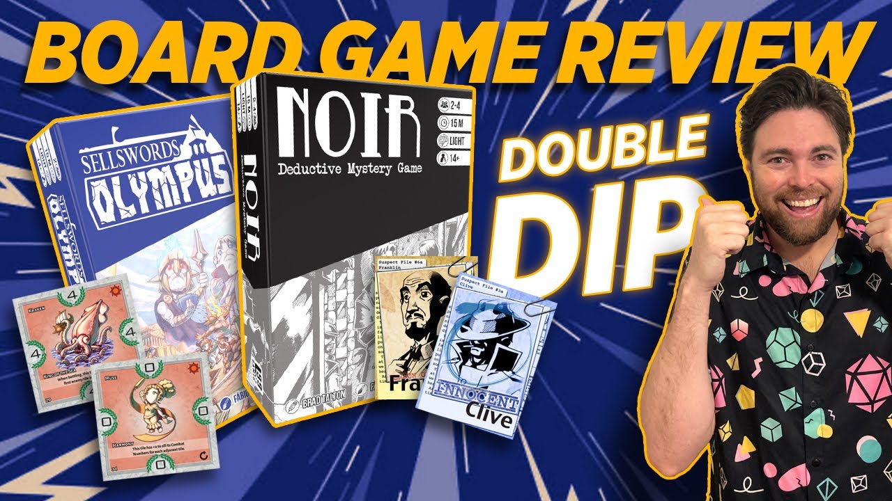 Sellswords Olympus & Noir Deductive Mystery Game - Card Game DUO Review!