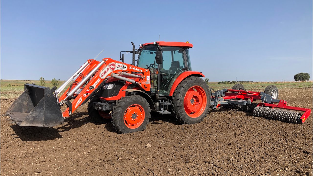 KANOLA YERİ HAZIRLIYORUZ | MERDANE ÇEKİYORUM - KUBOTA M9540