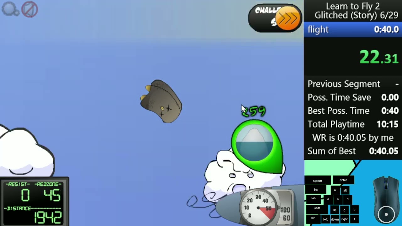 learn to fly 2 any% glitched TAS (-10.95 RTA)