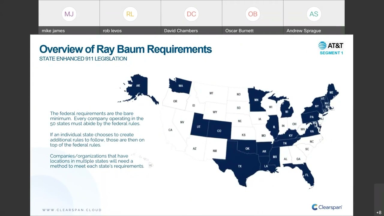 Training Webinar  AT&T HVS 911 Update &ndash; Ray Baum Act Compliance
