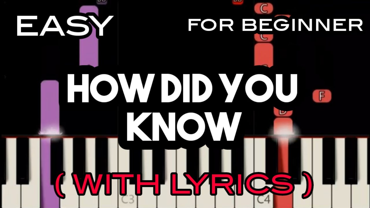 HOW DID YOU KNOW ( LYRICS ) - GARY V. | SLOW & EASY PIANO