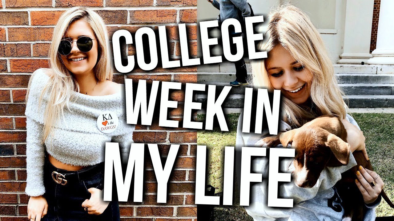 college week in my life: classes, frat party, my big!